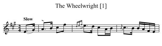 Wheelwright [1], The - staff notation
