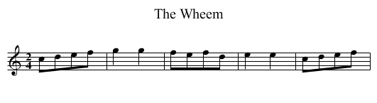 Wheem, The - staff notation