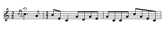 Wheena Burn, Da - staff notation