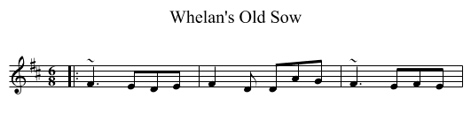 Whelan's Old Sow - staff notation