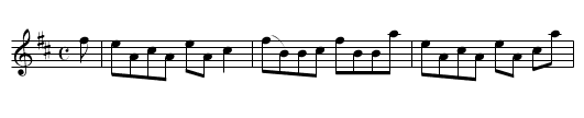 When I was a Maiden - staff notation