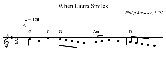 When Laura Smiles - staff notation