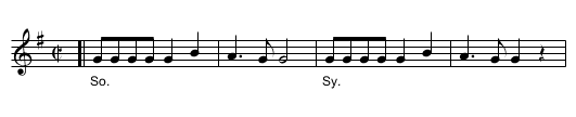 WHEN THE HOLLOW DRUM - staff notation