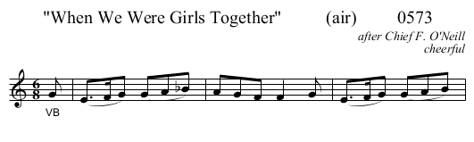 When We Were Girls Together          (air)         0573 - staff notation