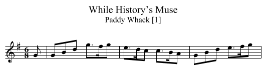 While History’s Muse - staff notation