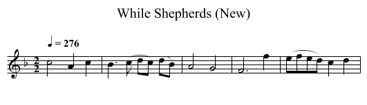 While Shepherds (New) - staff notation