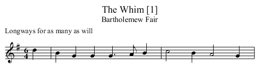 Whim [1], The - staff notation