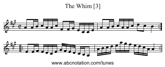 Whim [3], The - staff notation