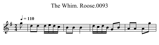 Whim. Roose.0093, The - staff notation