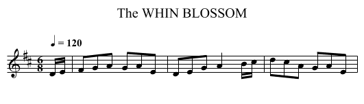WHIN BLOSSOM, The - staff notation