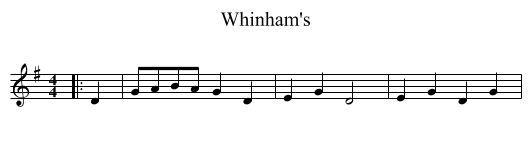 Whinham's - staff notation