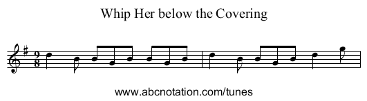 Whip Her below the Covering - staff notation