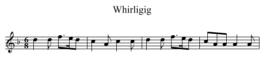 Whirligig - staff notation