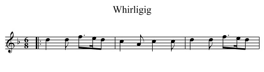 Whirligig - staff notation