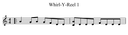 Whirl-Y-Reel 1 - staff notation