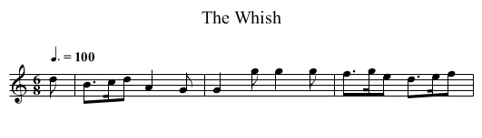 Whish, The  - staff notation