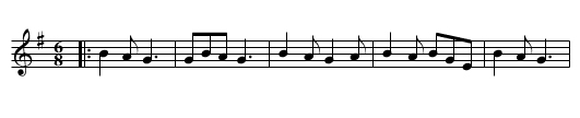 Whiskey and Water - staff notation