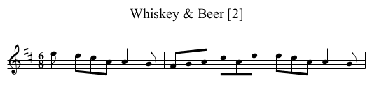 Whiskey & Beer [2] - staff notation