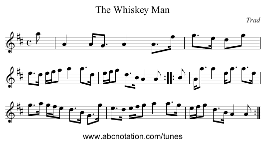 Whiskey Man, The - staff notation