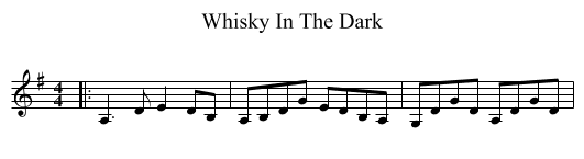 Whisky In The Dark - staff notation