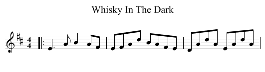 Whisky In The Dark - staff notation