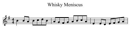 Whisky Meniscus - staff notation