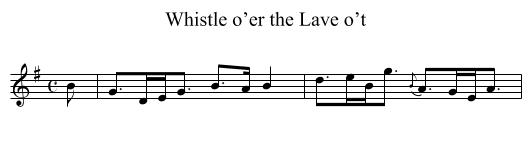 Whistle o’er the Lave o’t - staff notation
