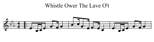 Whistle Ower The Lave O't - staff notation