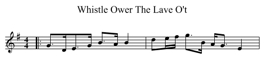 Whistle Ower The Lave O't - staff notation