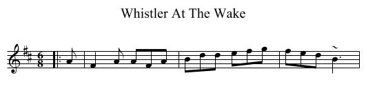 Whistler At The Wake - staff notation