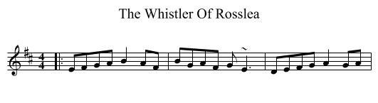 Whistler Of Rosslea, The  - staff notation