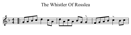 Whistler Of Rosslea, The  - staff notation