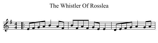 Whistler Of Rosslea, The  - staff notation