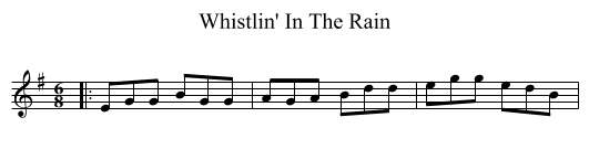 Whistlin' In The Rain - staff notation