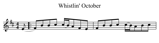 Whistlin' October - staff notation
