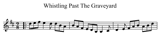 Whistling Past The Graveyard - staff notation