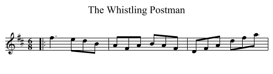 Whistling Postman, The  - staff notation