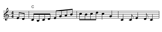 Whistling Rufus - staff notation