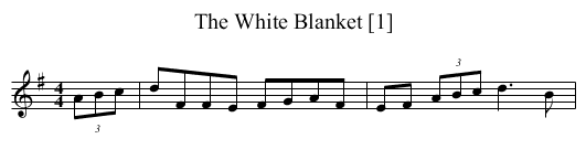 White Blanket [1], The - staff notation
