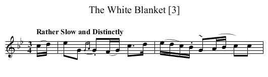 White Blanket [3], The - staff notation