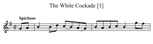 White Cockade [1], The - staff notation