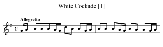 White Cockade [1] - staff notation