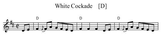 White Cockade    [D] - staff notation