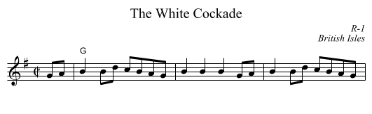 White Cockade, The - staff notation