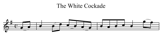 White Cockade, The  - staff notation