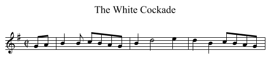 White Cockade, The - staff notation