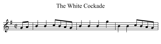 White Cockade, The - staff notation