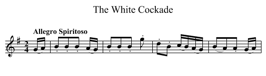 White Cockade, The - staff notation