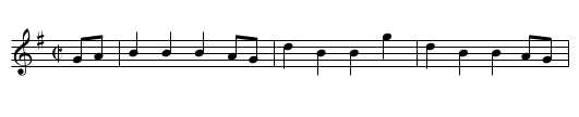 White Cockade - staff notation