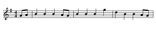 White Cockade - staff notation